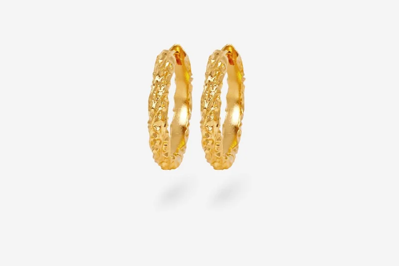 Best hoop earrings with minimal embellishments for a sleek and modern look-IX Agnes 22K Gold Plated Earring