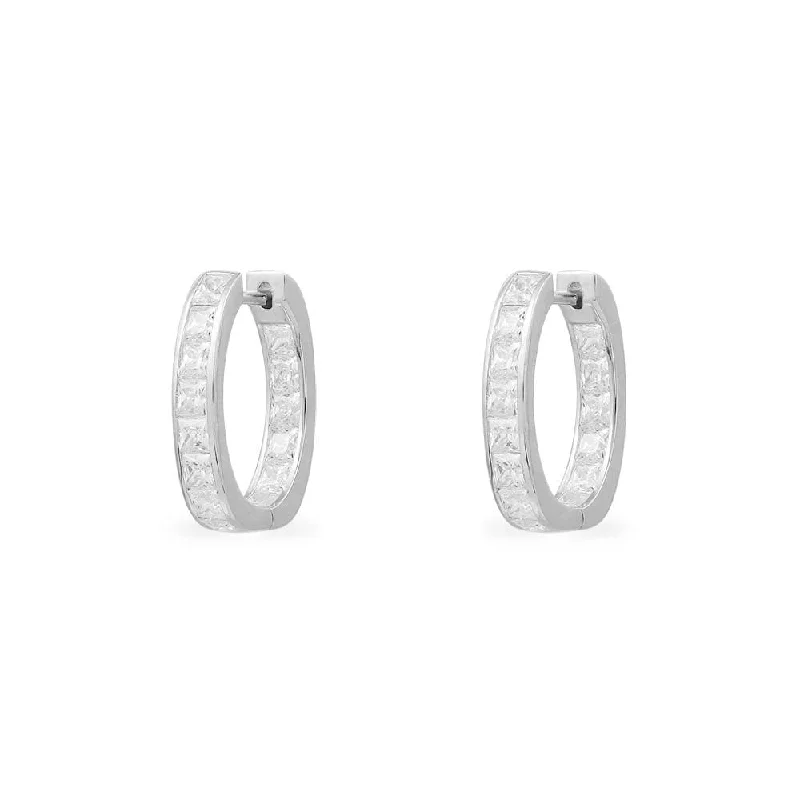 Hoop earrings with heart-shaped frames for a romantic and feminine look-Mini Pavé Earrings