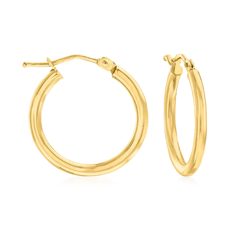 Best hoop earrings with snake-inspired designs for an edgy and fierce vibe-Ross-Simons Italian 2mm 18kt Yellow Gold Hoop Earrings