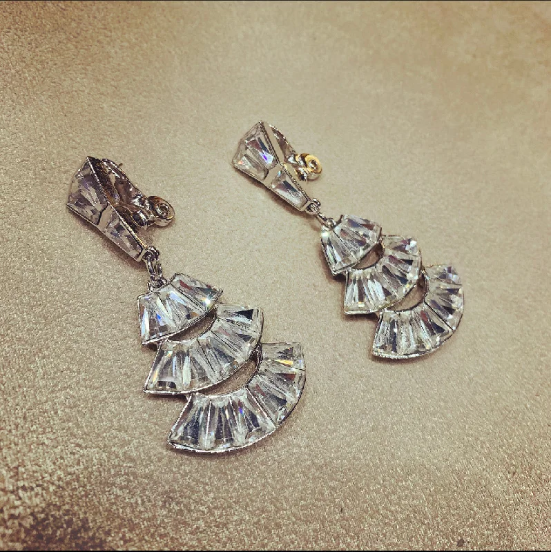 Classic hoop earrings with a thin profile for a sleek and subtle style-Yves Saint Laurent Crystal Statement earrings