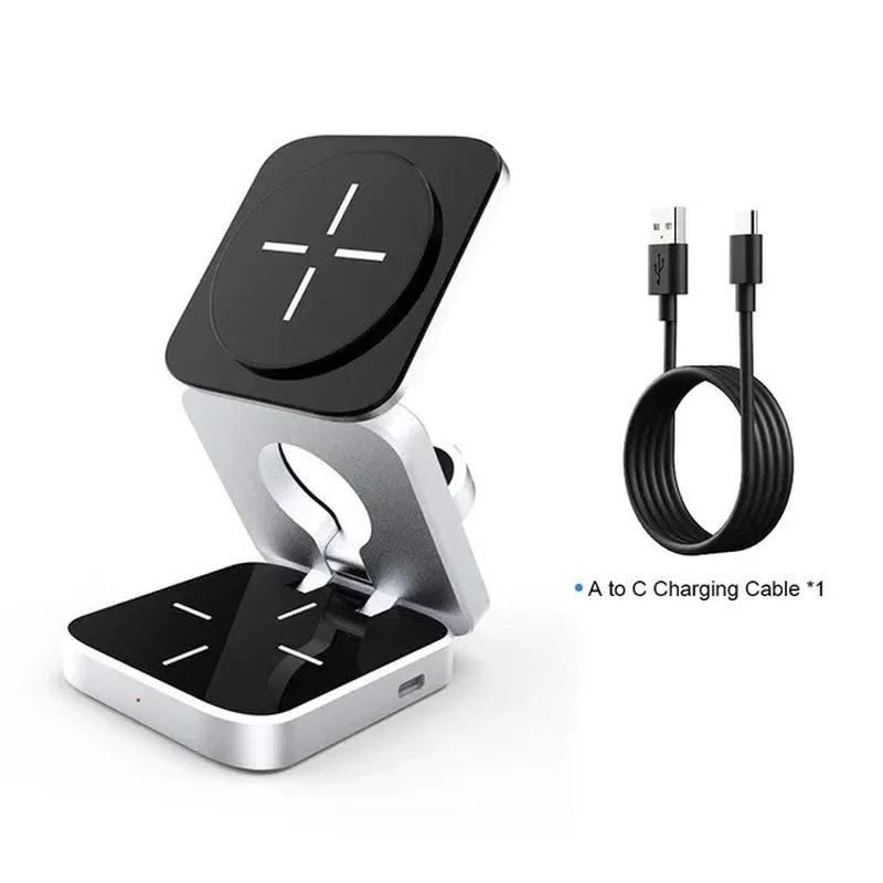 Best necklaces and pendants with minimalist pendants for a sleek, understated look-3 in 1 Foldable Magnetic Wireless Charger Stand for Iphone 15, 14, 13 Pro/Max/Plus, Airpods 3/2 Station Dock Fast Charger Holder