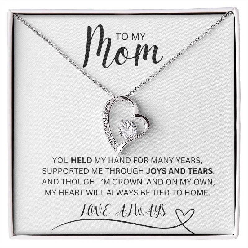 Necklaces and pendants with engraved messages for a deeply personal, sentimental gift-BEAUTIFUL AND ELEGANT FOREVER LOVE NEACKLACE FOR MOM THIS MOTHER'S DAY, CHRISTMAS, THANKSGIVING AND ALL OCCAICONS OR JUS SAY I LOVE YOU!