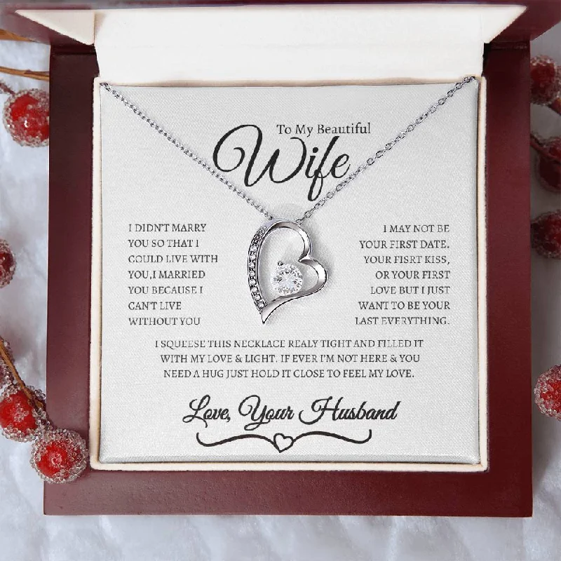 Best necklaces and pendants with heart-shaped designs for a romantic look-BEAUTIFUL  AND ELEGANT FOREVER LOVE NECKLACE FOR WIFE, SOULMATE, SPOUSE!!