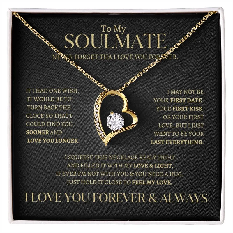 Necklaces and pendants with star-shaped designs for a whimsical, celestial touch-ELEGANT FOREVER LOVE KNOT NECKLACE FOR YOUR "  FOREVER LOVE"  SOULMATE, WIFE, MOTHER'S DAY