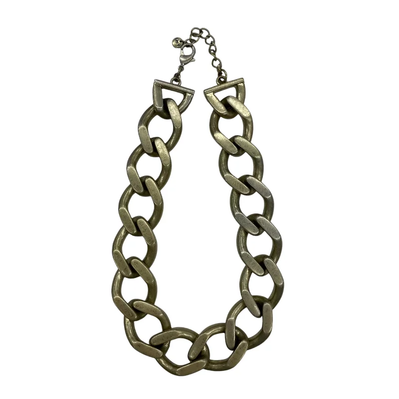 Best necklaces and pendants with black diamonds for an edgy, bold statement-Necklace Chain By Loft In Silver