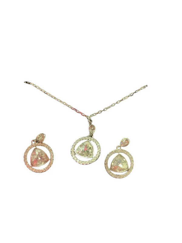 Best necklaces and pendants with butterfly pendants for a delicate, light style-Necklace Set By Swarovski