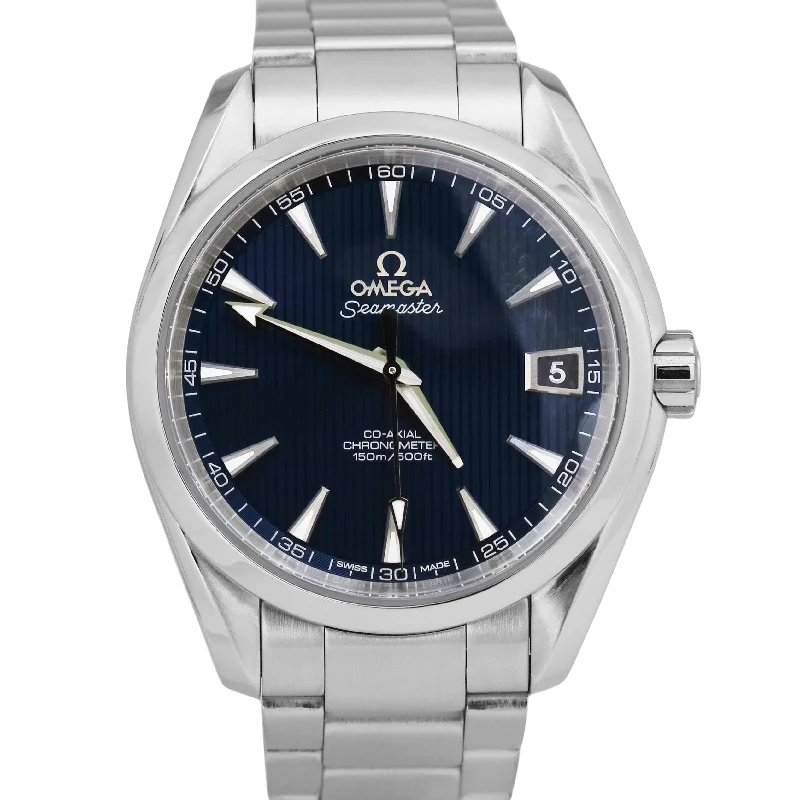 Best necklaces and pendants with crystal accents for a sparkling and elegant style-Omega Seamaster Aqua Terra BLUE Stainless Steel 38.5mm 231.10.39.21.03.001 BOX