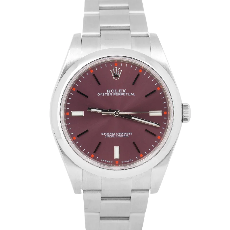 Best necklaces and pendants with vintage lockets for a nostalgic, sentimental look-Rolex Oyster Perpetual GRAPE Purple 39mm Stainless Steel Oyster Automatic 114300