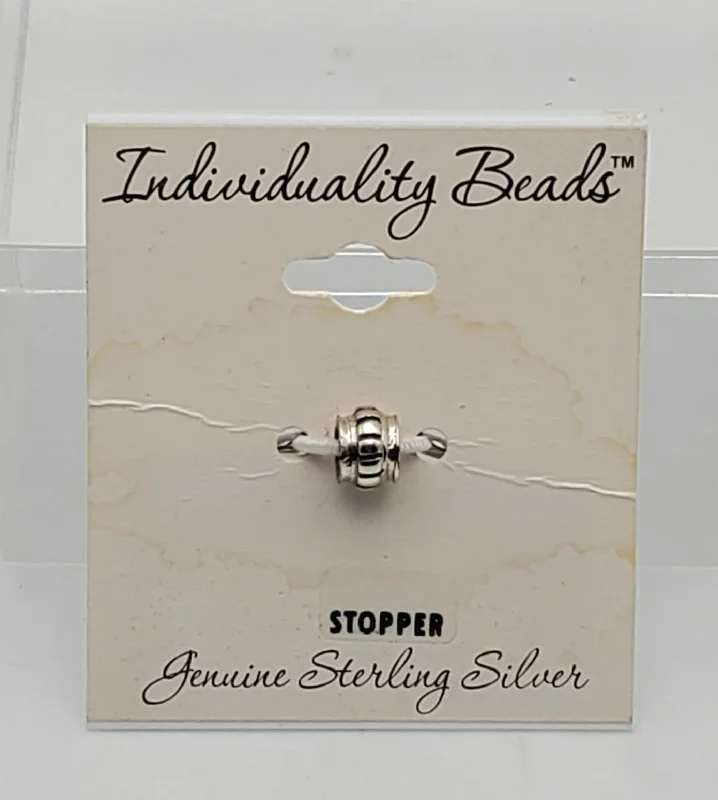 Necklaces and pendants with angel wing motifs for a spiritual, meaningful design-Sterling Silver Stopper Bead