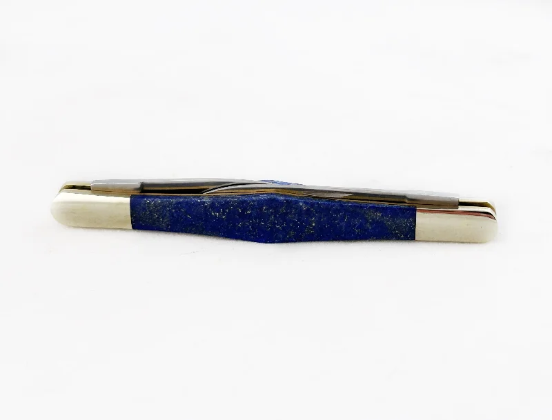 Necklaces and pendants with pearls for a classic and sophisticated touch-Lapis Lazuli Tuxedo Knife