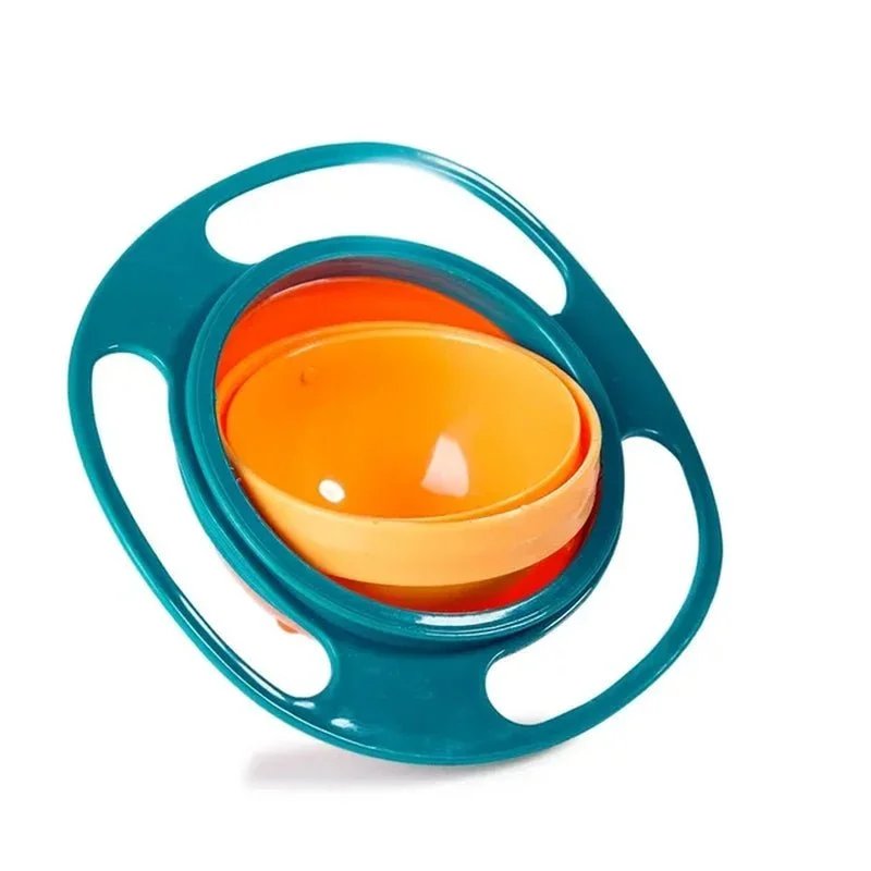 Stylish necklaces and pendants with diamonds for a glamorous and elegant look-Universal Gyro Bowl Children Rotary Balance Novelty Gyro 360 Rotate Spill Proof Feeding Dishes Baby Training Rotary Balance Toy