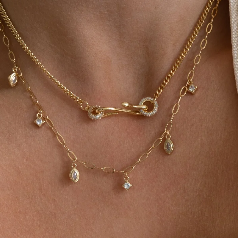 Beautiful necklaces and pendants with moonstone for an ethereal, mystical appearance-Wholesale 18k Gold-plated Titanium Steel Retro Snake Shaped Necklace