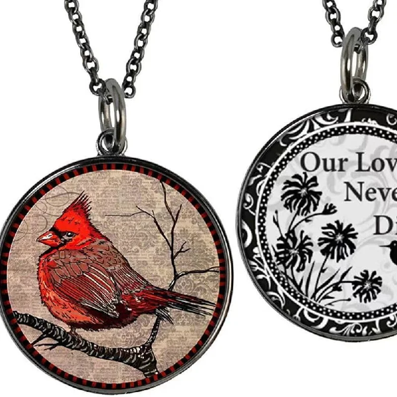 Necklaces and pendants with star-shaped designs for a whimsical, celestial touch-Wholesale Alloy Cardinal Bird Time Stone Glass Accessories Pendant Necklace