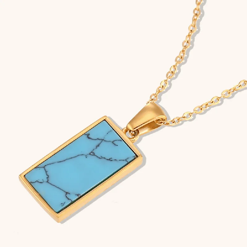 Necklaces and pendants with engraved messages for a deeply personal, sentimental gift-Wholesale Rectangular Drip Oiled Zircon Tarot Cards Stainless Steel 18K Gold Plated Necklaces