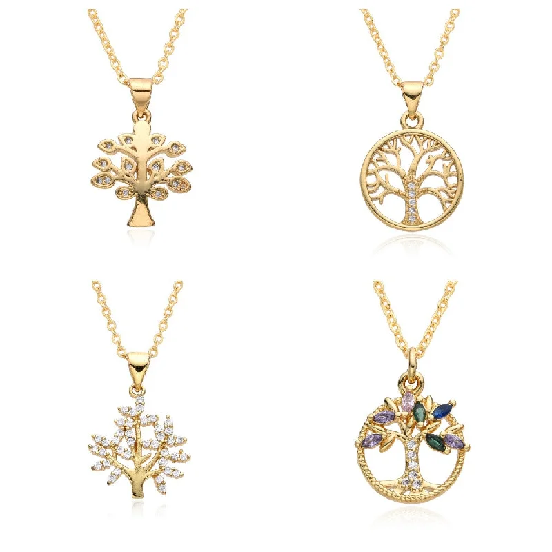 Necklaces and pendants with matching rings for a coordinated set of jewelry-Wholesale Vintage Tree of Life Necklace